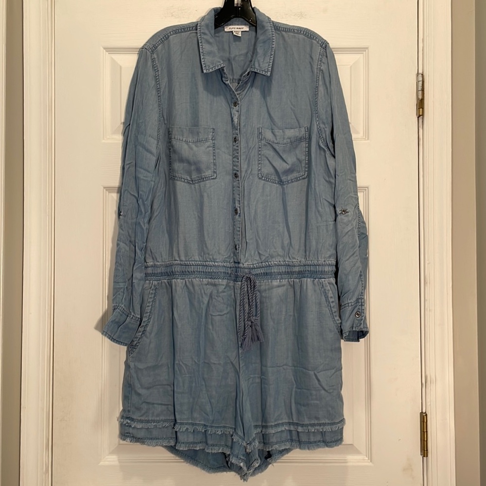 Pure Navy Lyocell Romper